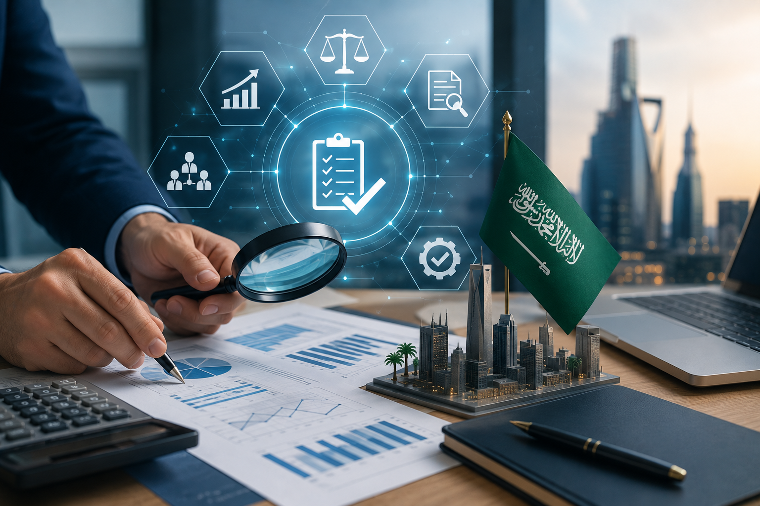 التدقيق الداخلي ودوره في تعزيز الحوكمة المؤسسية في المملكة العربية السعودية
