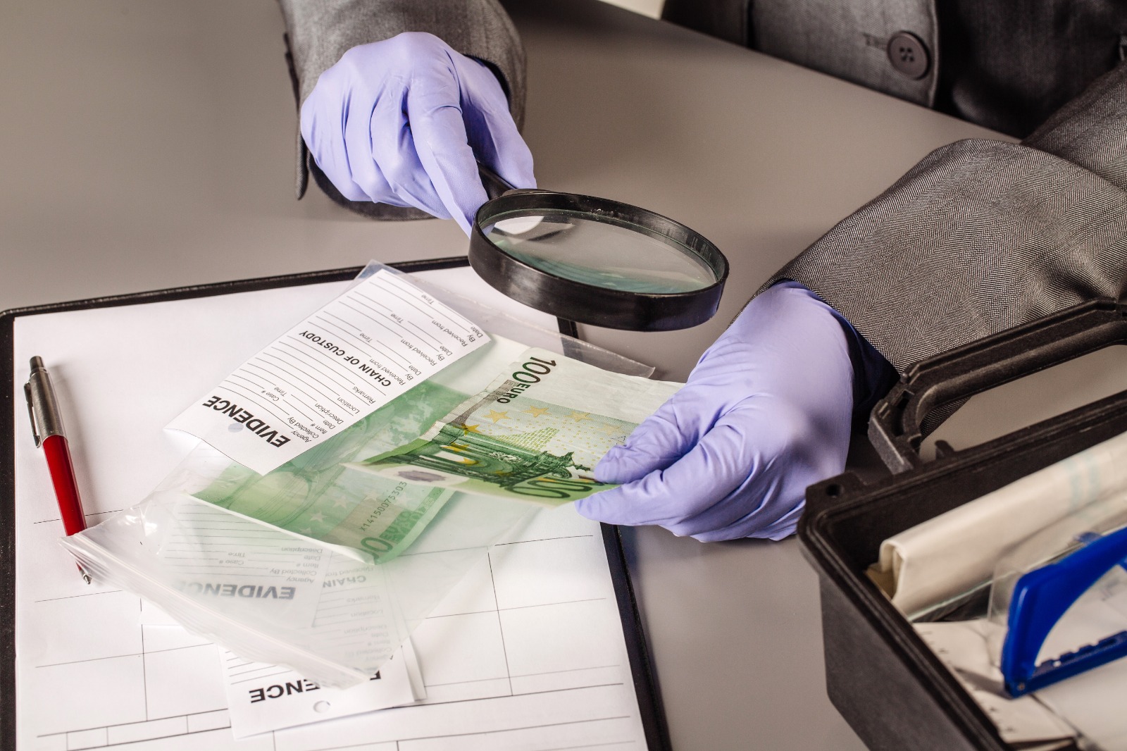 كشف التزوير والتزييف في الوثائق والمستندات والعملات الورقية - دورة تدريبية